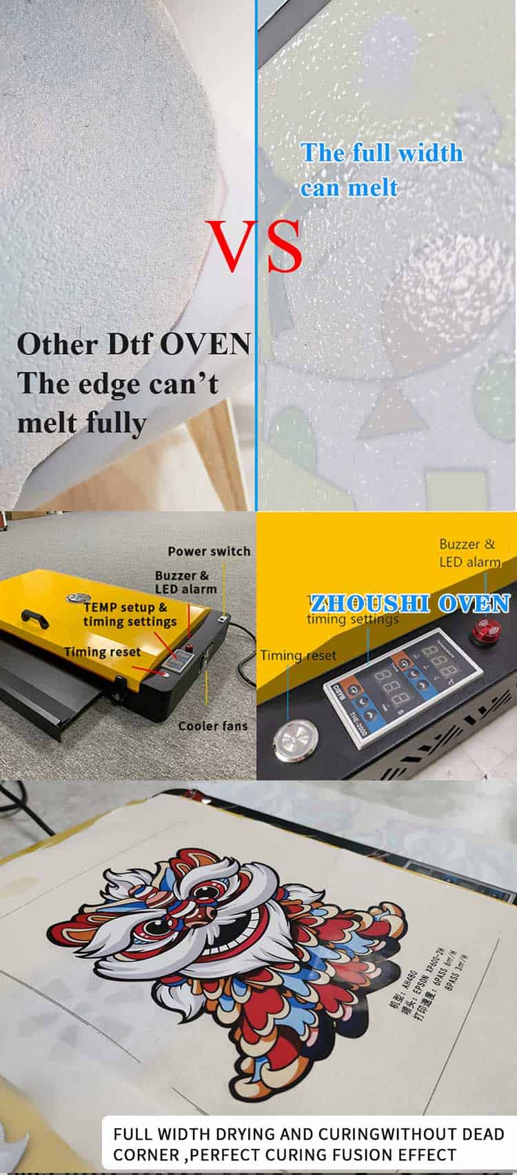 detalle de horno dtf