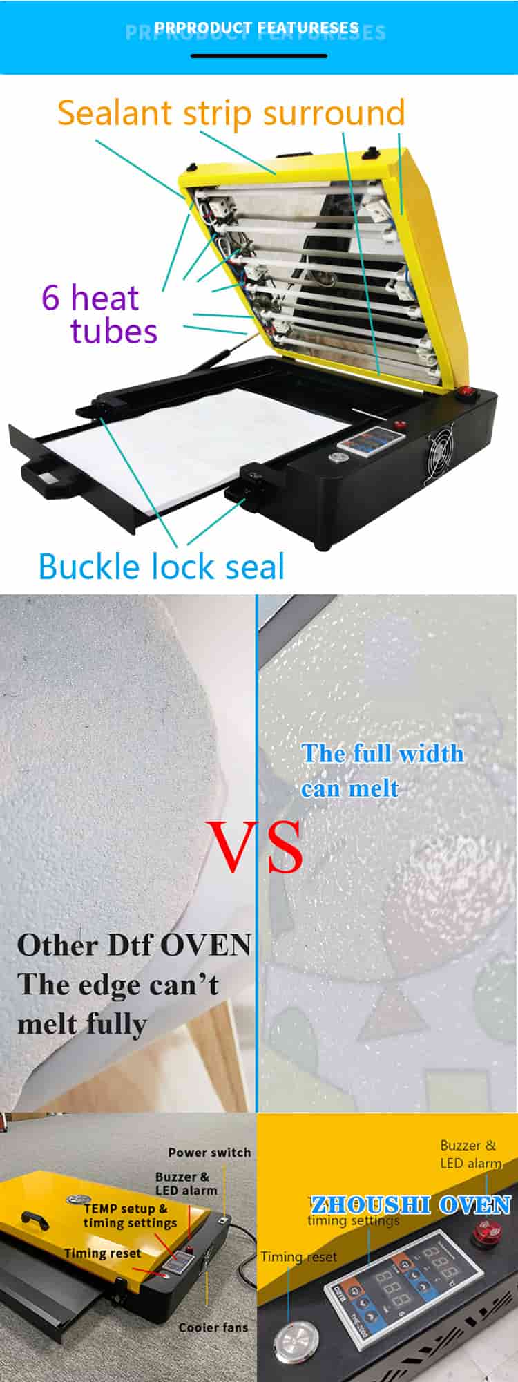 detalle de horno A3 dtf